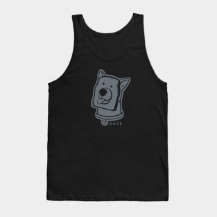 Slice of bread and doge face a funny and weird awesomeness in grey ink Tank Top